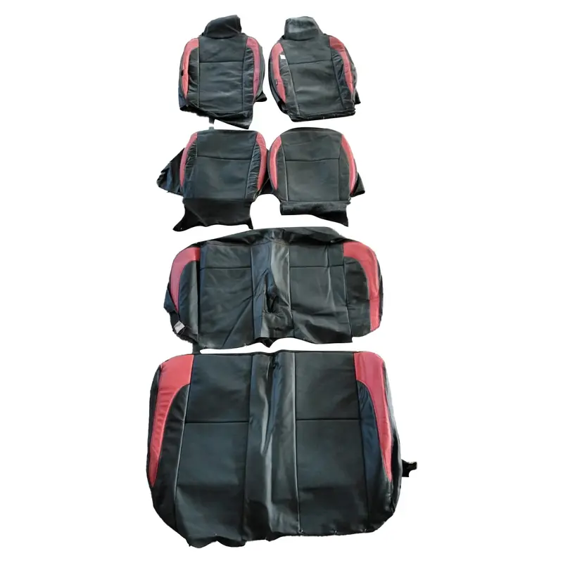 Used Suzuki Alto Hockey Design With Breathable Seat Cover 2018 - 2025 - Black With Red 6 Pcs 2