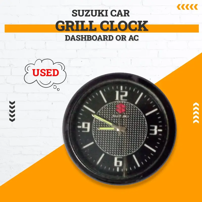 Used Suzuki Car Dashboard Or Ac Grill Clock 1