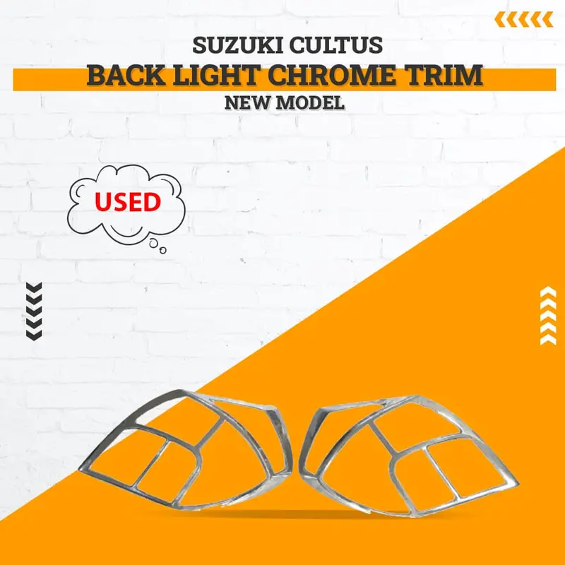 Used Suzuki Cultus Back Light Chrome Trim 2017 - 2025 - (Rough Condition) 1