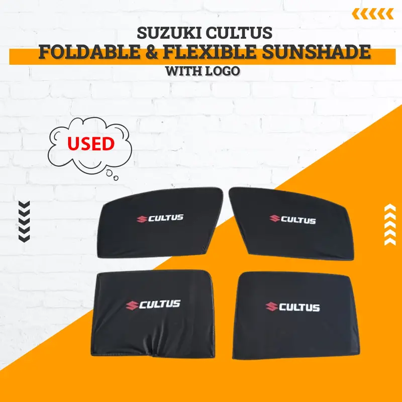 Used Suzuki Cultus Foldable & Flexible Sunshade With Logo 2017 - 2025 - Damage 1
