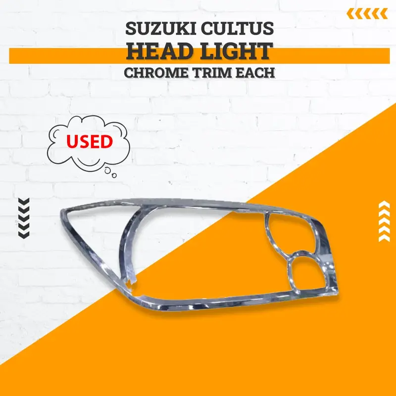 Used Suzuki Cultus Head Light Chrome Trim Each - Right Side New Model - Model 2017-2021 1