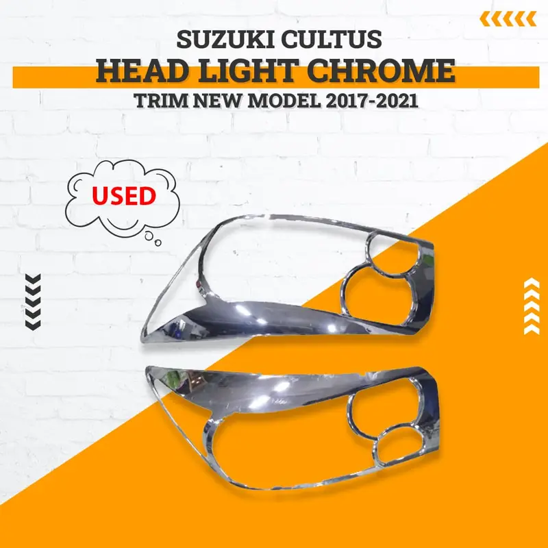 Used Suzuki Cultus Head Light Chrome Trim New Model  2017 - 2025 1