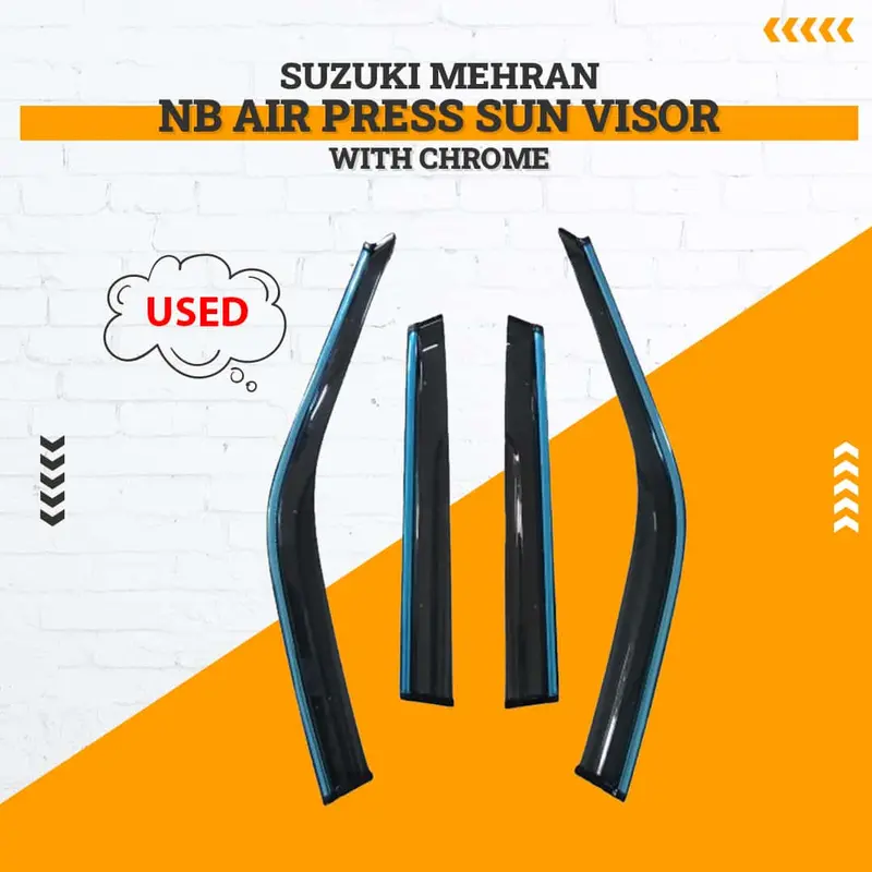 Used Suzuki Mehran Nb Air Press Sun Visor With Chrome 2012 - 2019 - Rough Condition 1
