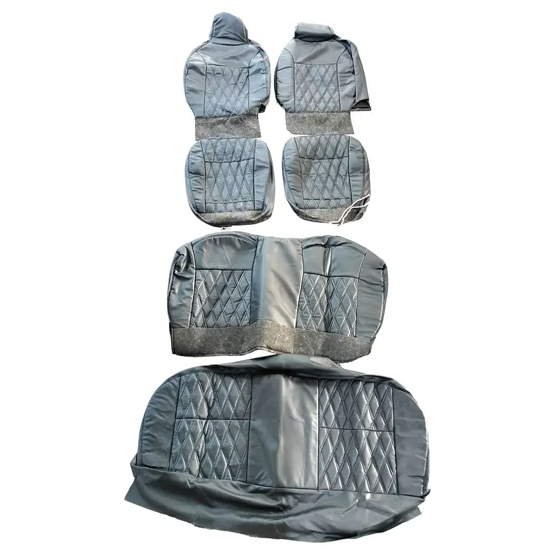 Used Suzuki Wagon R Diamond Seat Covers 6 Pcs 2014 - 2024 - Complete Black 2
