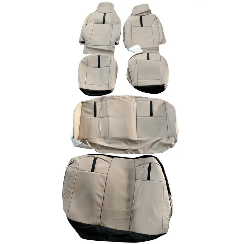 Used Suzuki Wagon R Type R Style Seat Covers 6 Pcs 2014 - 2024 - Beige With Black 2
