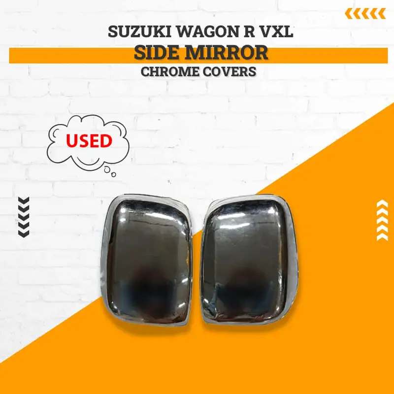 Used Suzuki Wagon R Vxl Side Mirror Chrome Covers 2014 - 2024 - Rough Condition 1