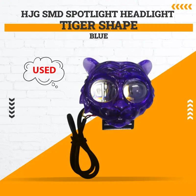 Used Tiger Shape ﻿Hjg Smd Spotlight Headlight Blue 1