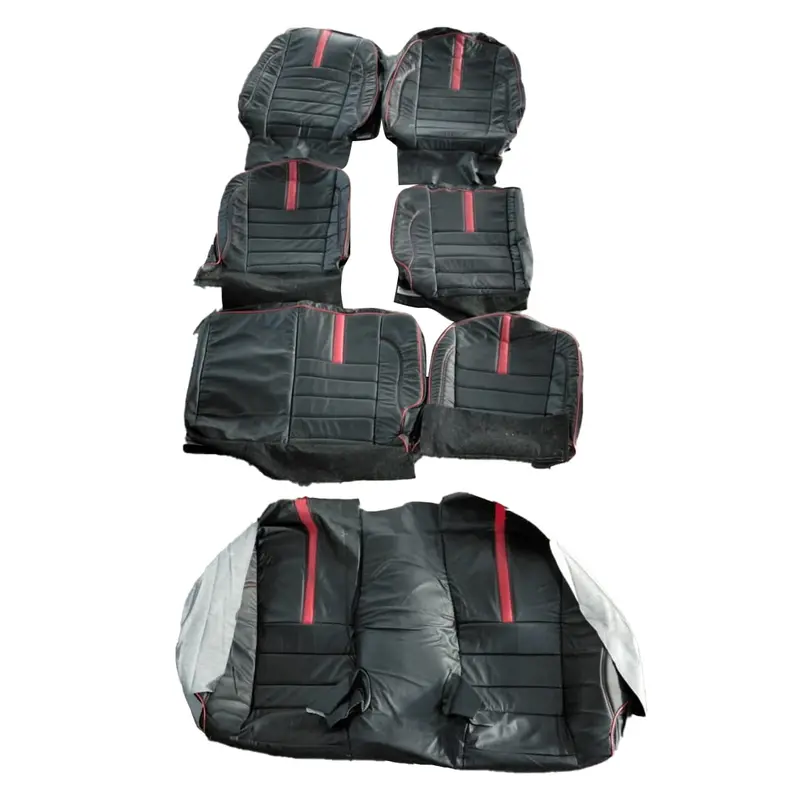 Used Toyota Aqua Type R Seat Covers Black Red 7 Pcs 2012 - 2021 2