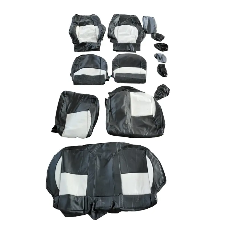 Used Toyota Chr Audi Design Seat Covers Black With Beige 13 Pcs 2