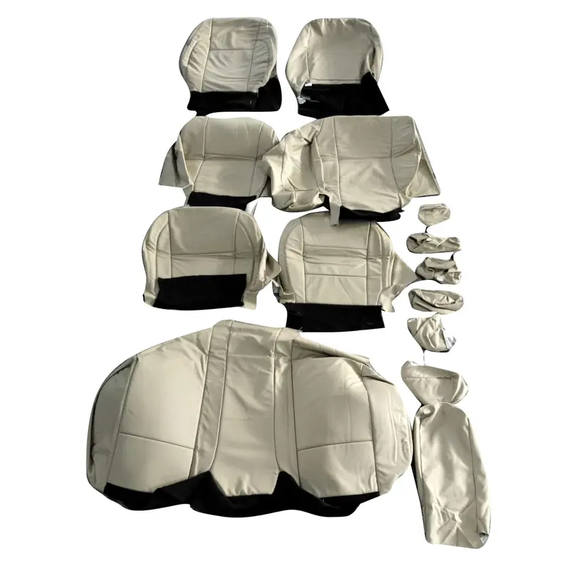 Used Toyota Corolla Audi Style Seat Cover Beige 14 Pcs 2002 - 2008 2