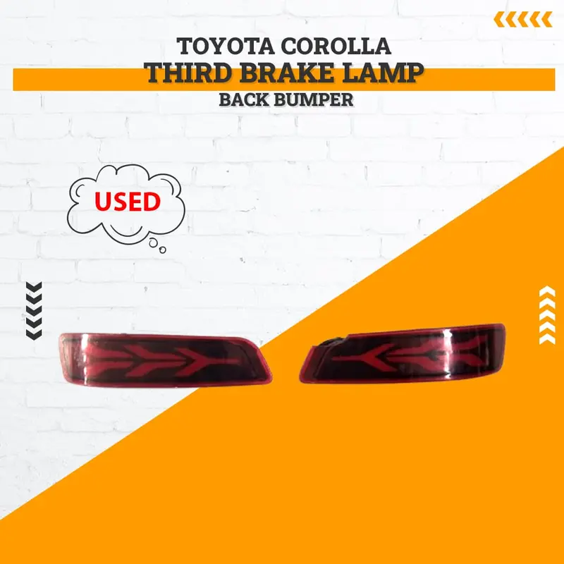 Used Toyota Corolla Back Bumper Third Brake Lamp - Damage 1