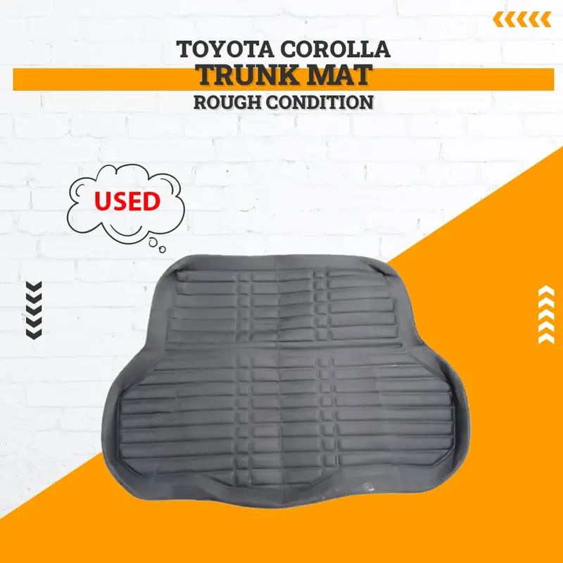 Used Toyota Corolla Chinese 5D Trunk Mat 2017 - 2020 - (Rough Condition) 1