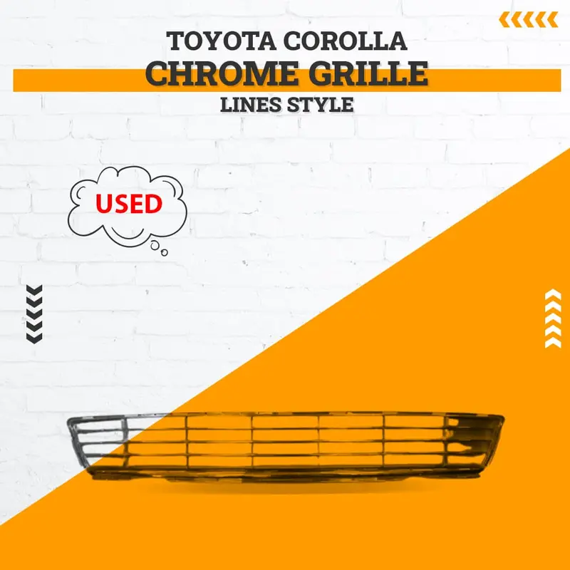 Used Toyota Corolla Chrome Grille Lines Style 2012 - 2014 - Chrome Scratches 1