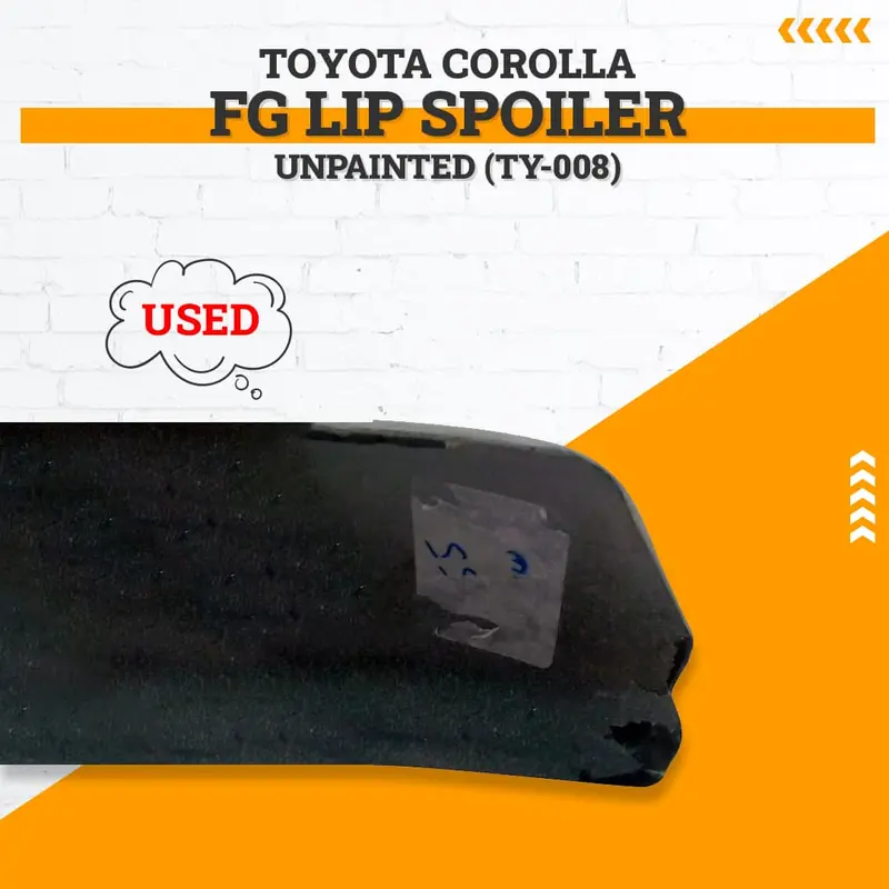 Used Toyota Corolla Fg Lip Spoiler Unpainted (Ty-008) 2014 - 2021 1