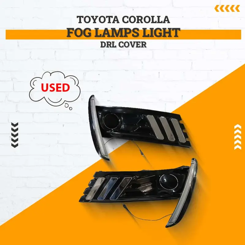 Used Toyota Corolla Fog Lamps Light Drl Cover 2017 - 2021 - (Rough Condition Without Wiring) 1