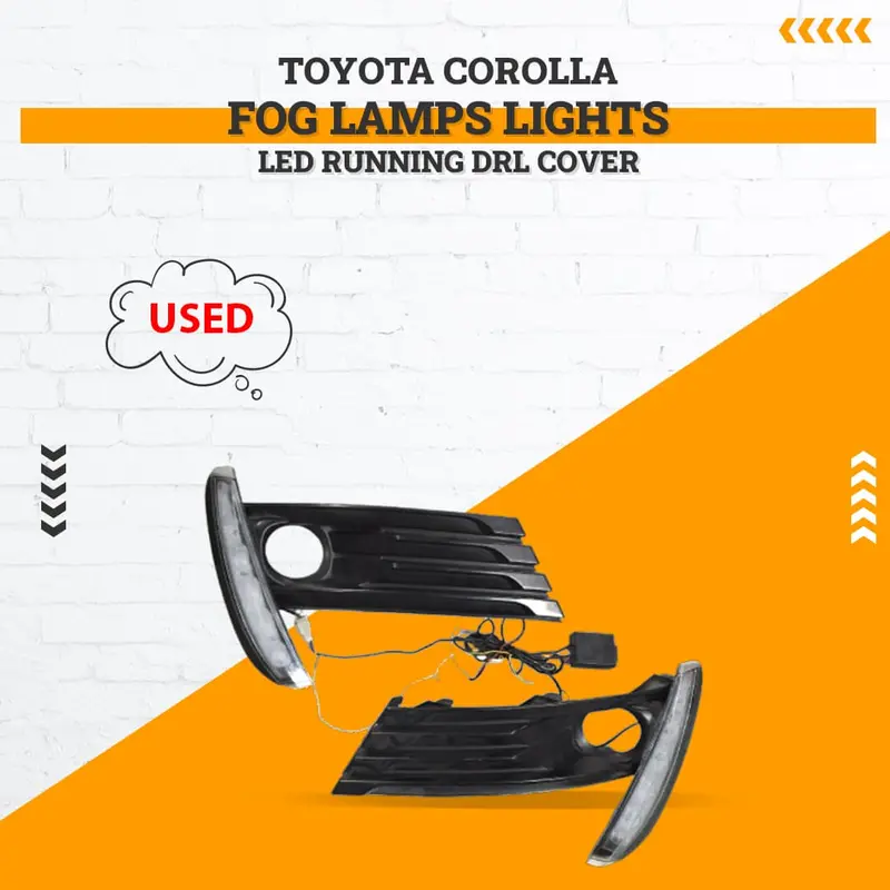 Used Toyota Corolla Fog Lamps Lights Led Running Drl Cover 2017 - 2021 - (1 Smd Not Working) 1