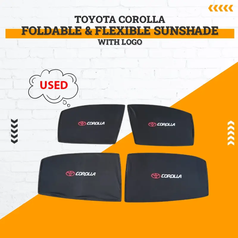 Used Toyota Corolla Foldable & Flexible Sunshade With Logo 2014 - 2021 - Damage 1