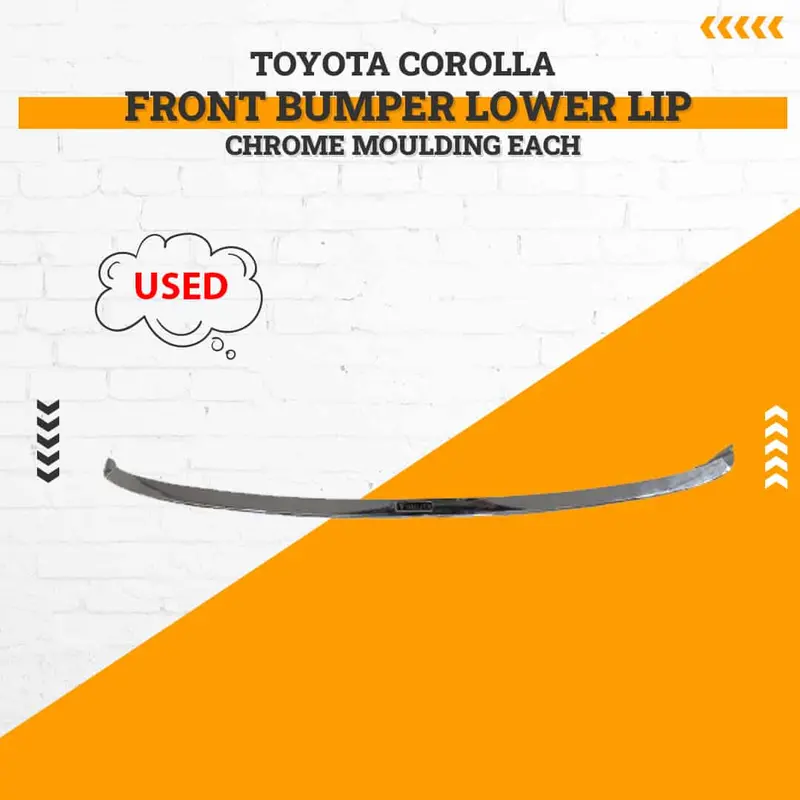 Used Toyota Corolla Front Bumper Lower Lip Chrome Moulding Each 2017 - 2021 - Rough Condition 1