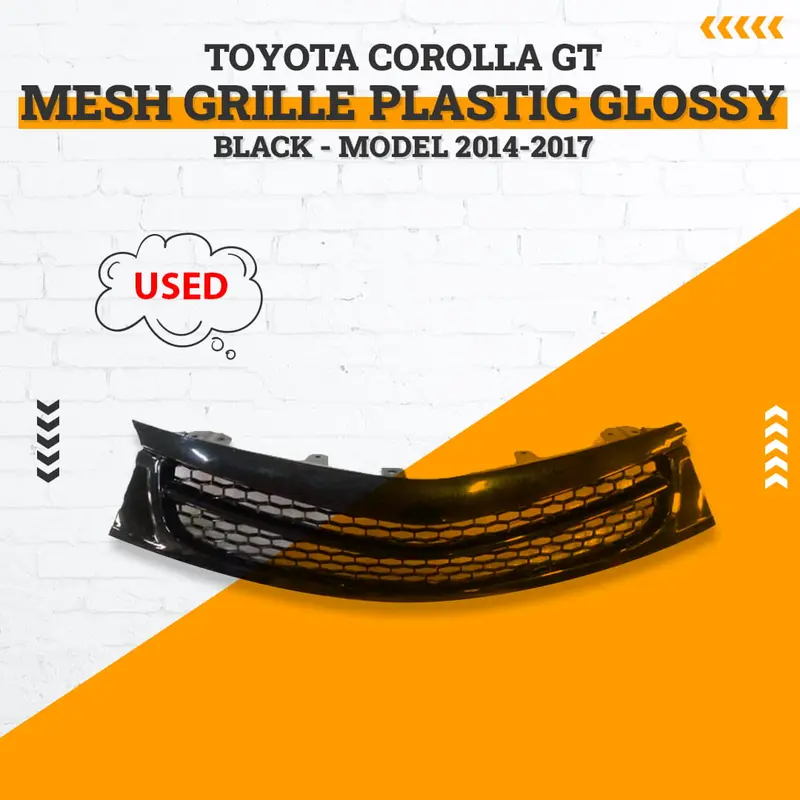 Used Toyota Corolla Gt Mesh Grille Plastic Glossy Black 2014 - 2017 1