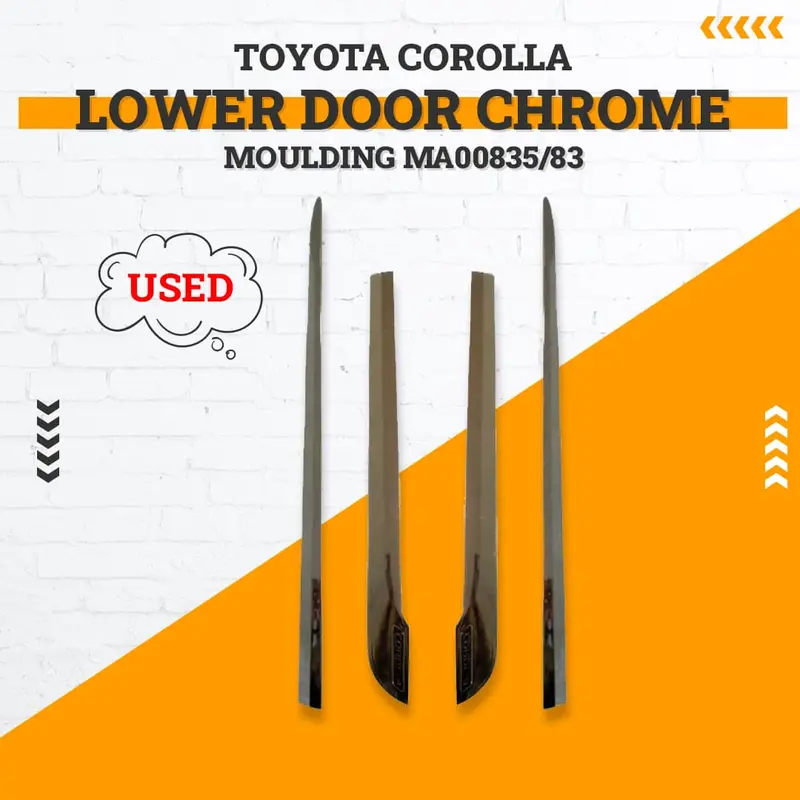 Used Toyota Corolla Lower Door Chrome Moulding Ma00835/836 2014 - 2017 1
