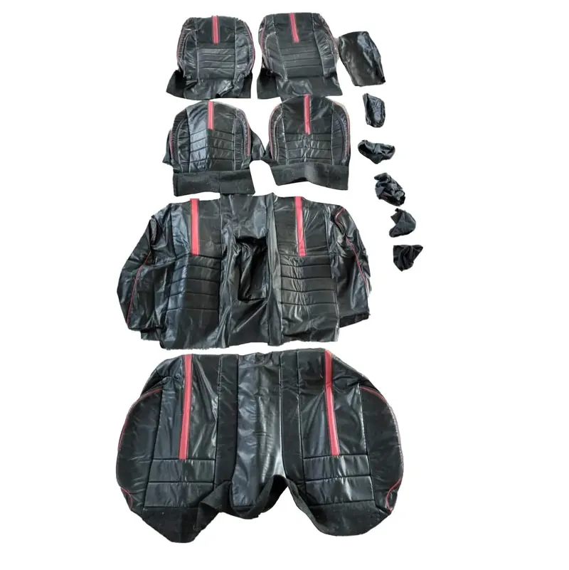 Used Toyota Corolla Type R Design Seat Cover Black With Red - 12 Pcs Model 2014-2021 2