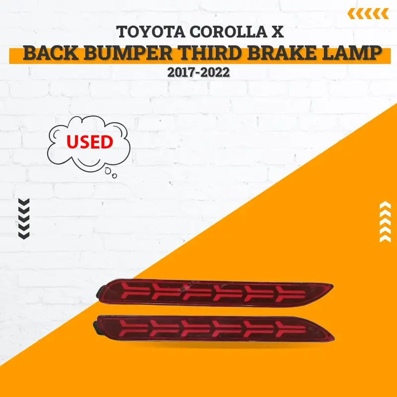 Used Toyota Corolla X Back Bumper Third Brake Lamp (Bl-051) 2017-2022  - (Without Light) 1