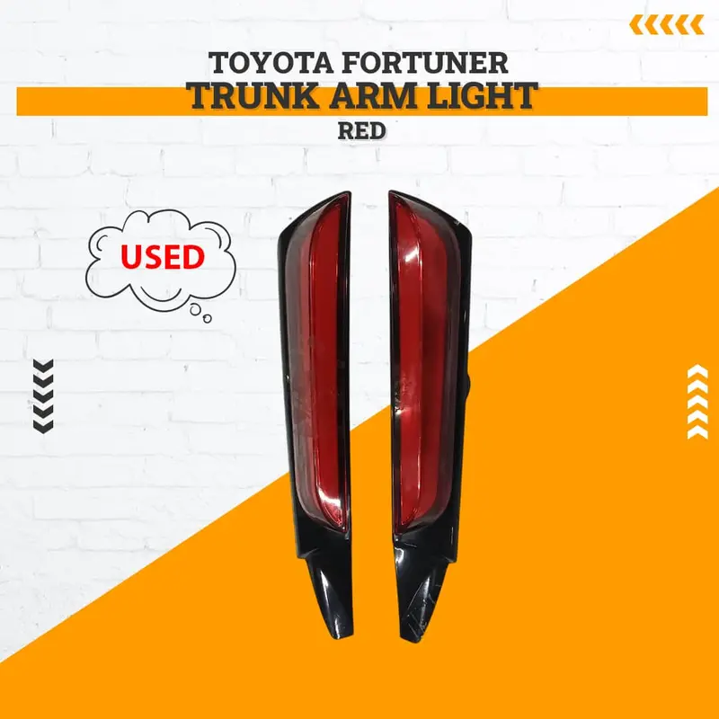 Used Toyota Fortuner Trunk Arm Light Red 2016 - 2021 - Right Side Low Point Not Working 1