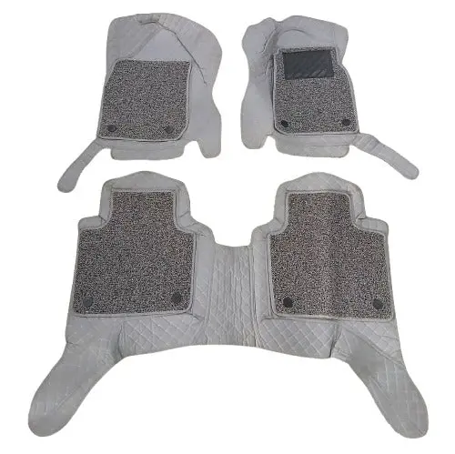 Used Toyota Hilux Revo/Rocco 9D Floor Mats Grey With Grey Grass Mix Thread 3 Pcs - Rough Condition 2