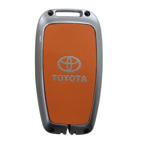 Used Toyota Hilux Revo/Rocco Metal Key Case Cover Silver - With Orange Without Fitting 2