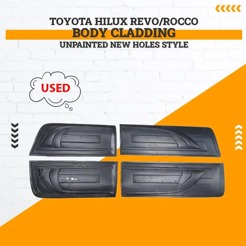 Used Toyota Hilux Revo/Rocco Unpainted New Holes Style Body Cladding - Damage 1