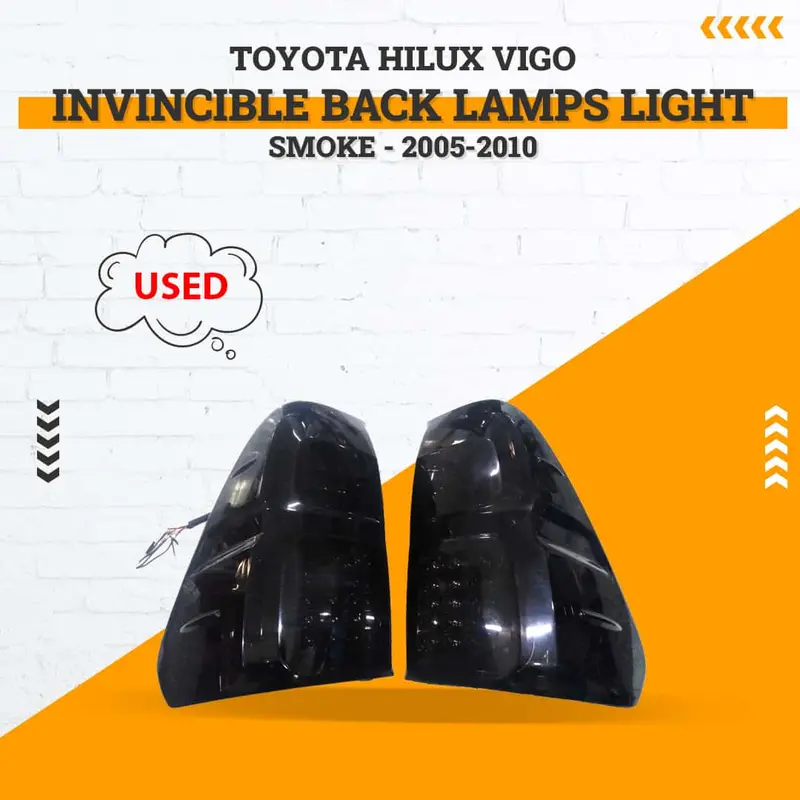 Used Toyota Hilux Vigo Invincible Back Lamps Light Smoke - Model 2005-2010  - Rough Condition 1