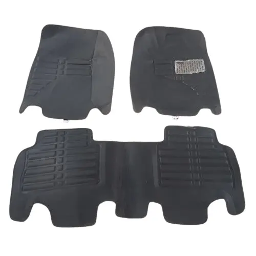 Used Toyota Land Cruiser 5D Stitched Floor Mat Black 3 Pcs 2015 - 2021 - Rough Condition 2