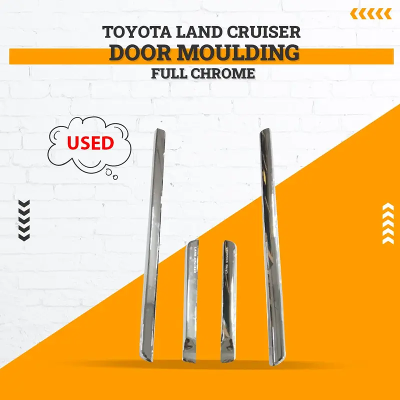Used Toyota Land Cruiser Door Moulding Full Chrome 2015 - 2021 - (Rough Condition) 1