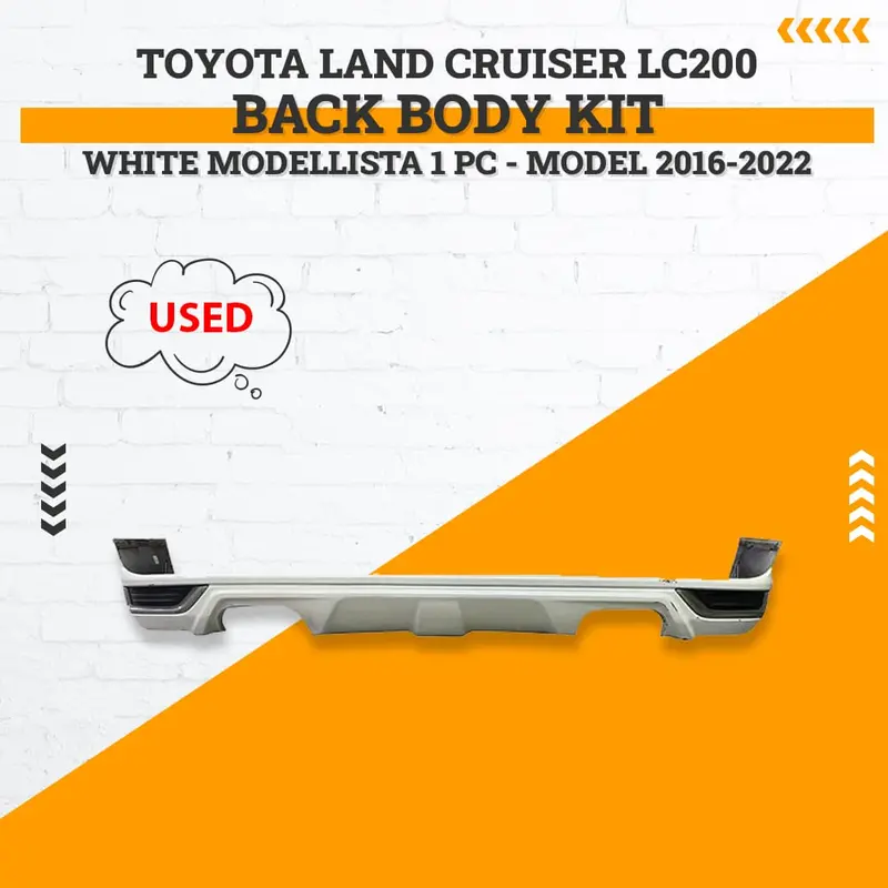 Used Toyota Land Cruiser Lc200 Back Body Kit White Modellista 2016 - 2022 - 1 Pc 1