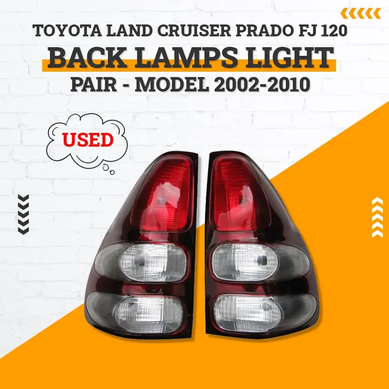 Used Toyota Land Cruiser Prado Fj 120 Back Lamps Light Pair 2002 - 2010 1