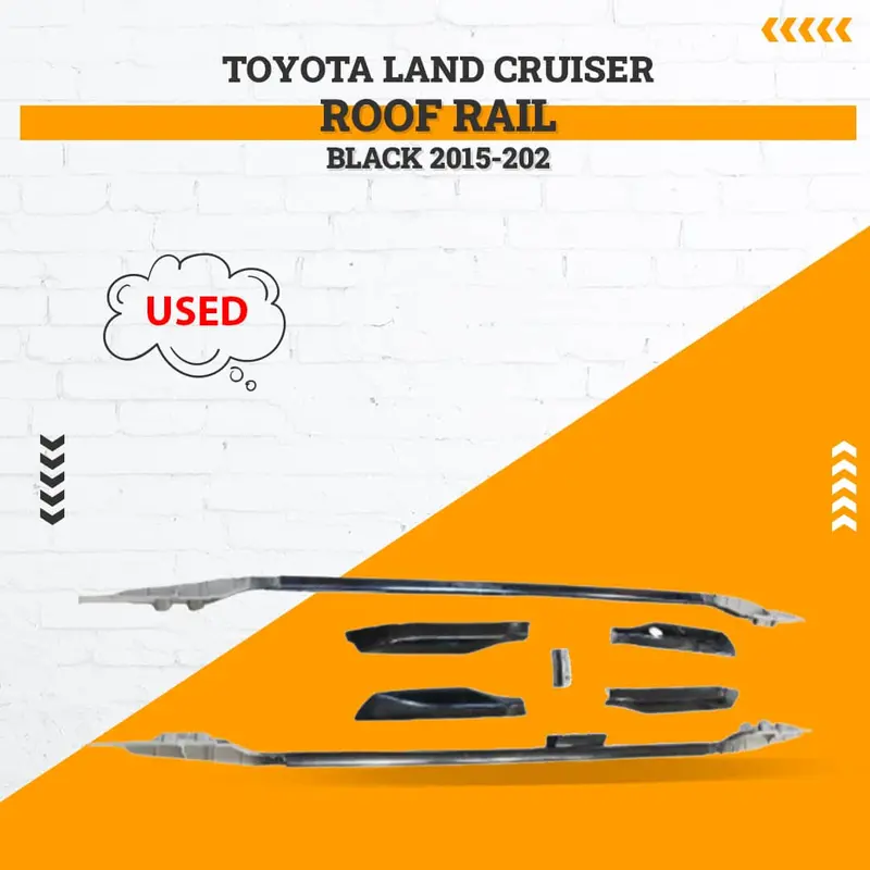 Used Toyota Land Cruiser Roof Rail Black 2015 - 2021 - (Incomplete) 1