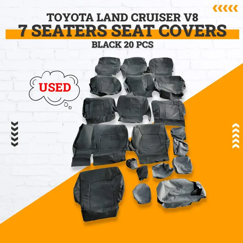 Used Toyota Land Cruiser V8 7 Seaters Seat Cover Black 2018-2020 - 20 Pcs 1