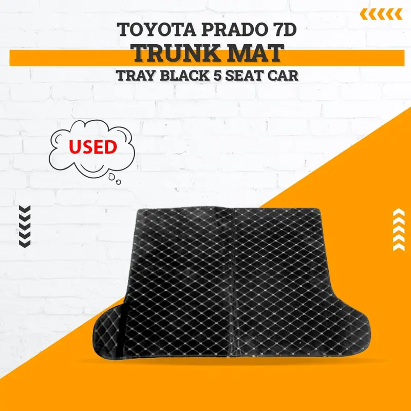 Used Toyota Prado 7D Trunk Mat Tray Black 2009 - 2022 - 5 Seat Car 1