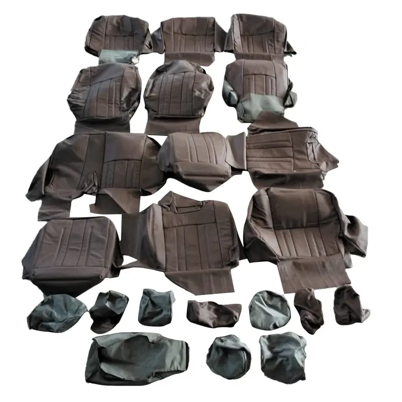 Used Toyota Prado Audi Design Seat Cover Coffee 22 Pcs 2009 - 2018 2