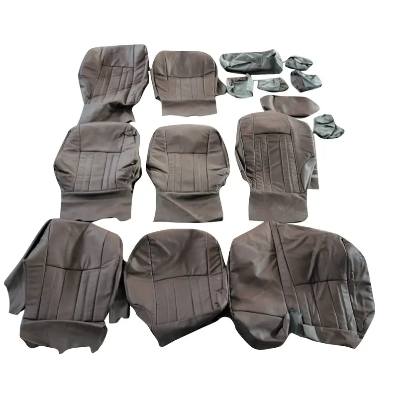 Used Toyota Prado Audi Design Seat Covers Coffee 15 Pcs 2009 - 2018 2