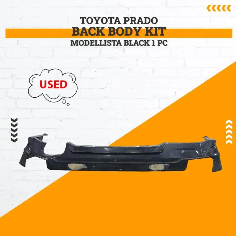 Used Toyota Prado Back Body Kit Modellista Black 1 Pc 2018 - 2022 1