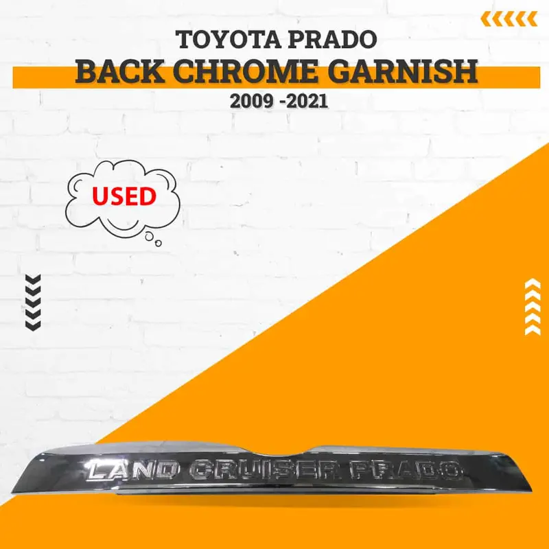 Used Toyota Prado Back Chrome Garnish 2009 - 2021 - Minor Damage 1