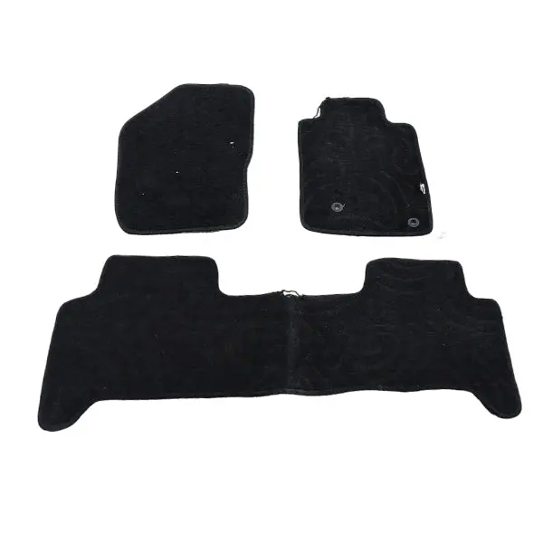 Used Toyota Prado Carpet Floor Mat Black Mix Design 3 Pcs 2003 - 2008 - Damage 2