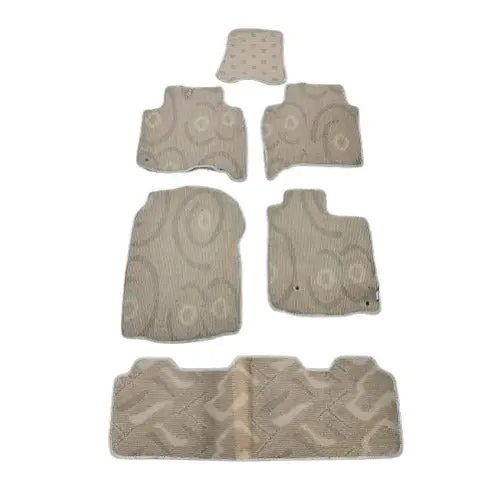Used Toyota Prado Fj150 Custom Fit Carpet Floor Mat Beige Mix Design 6 Pcs 2009 - 2021 - Damage 2