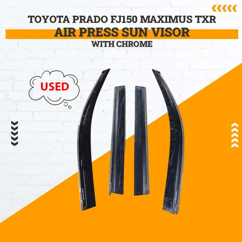 Used Toyota Prado Fj150 Maximus Txr Air Press Sun Visor With Chrome 2009 - 2018 - Rough Condition 1