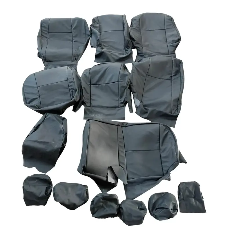 Used Toyota Prado Plain Black Seat Covers 14 Pcs 2009 - 2018 2
