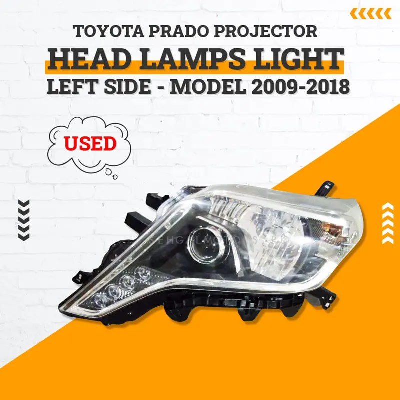 Used-Toyota Prado Projector Head Lamps Light Left Side 2009 - 2018 1