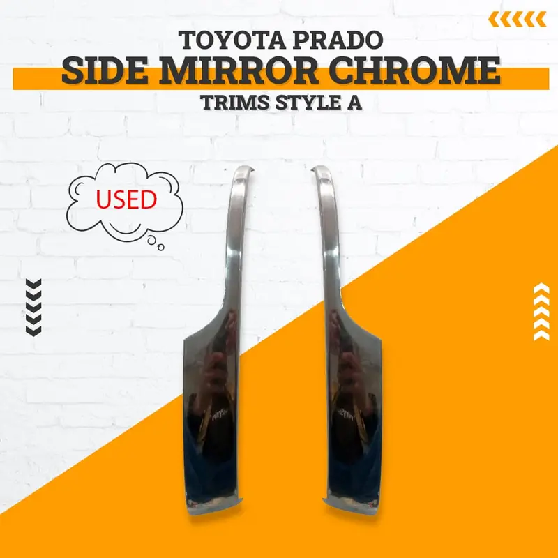 Used Toyota Prado Side Mirror Chrome Trims Style A 2009 - 2021 - Ma00889 1