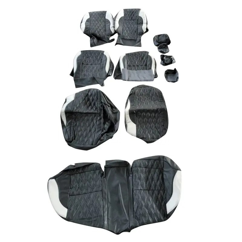 Used Toyota Prius Diamond Seat Cover Black With Beige 11 Pcs 2008-2010 2