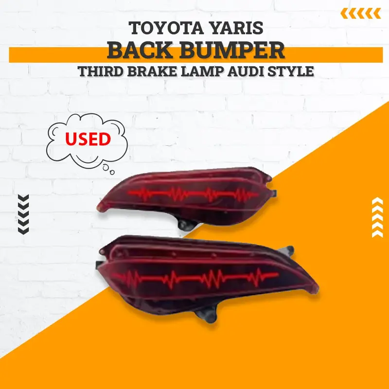 Used Toyota Yaris Back Bumper Third Brake Lamp Audi Style (Bl-64) - Model 2022-2024 1